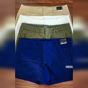 **ALL 4** Women's 3.5 Inseam Twill Short - White Tan Army Green Navy
